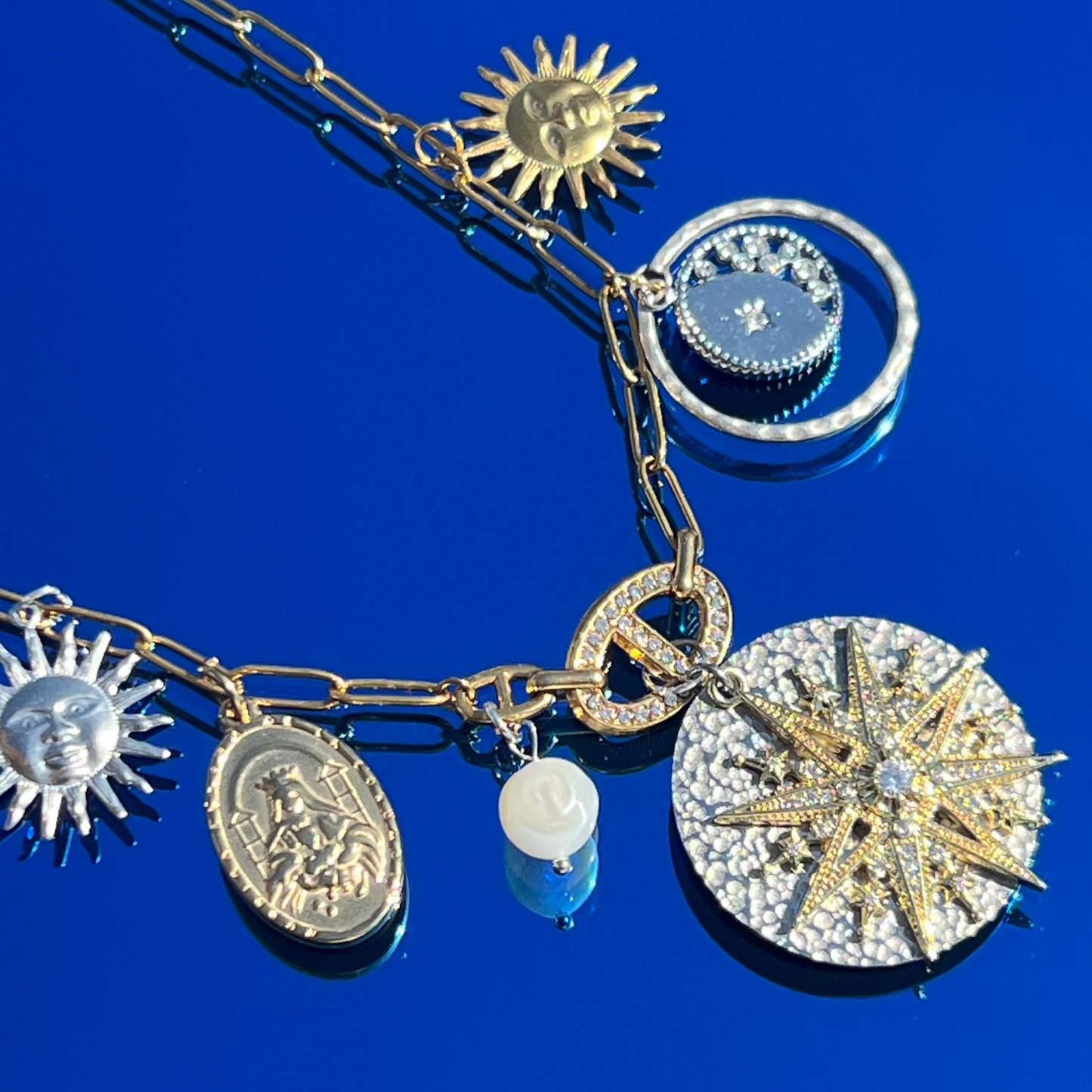 COLLIER ACIER INOXYDABLE RIE STUDIO PENDENTIF CHARM CHARMS PENDENTIFS EXTRAVAGANT