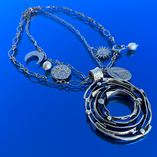 collier acier inox rie studio pendentif charm