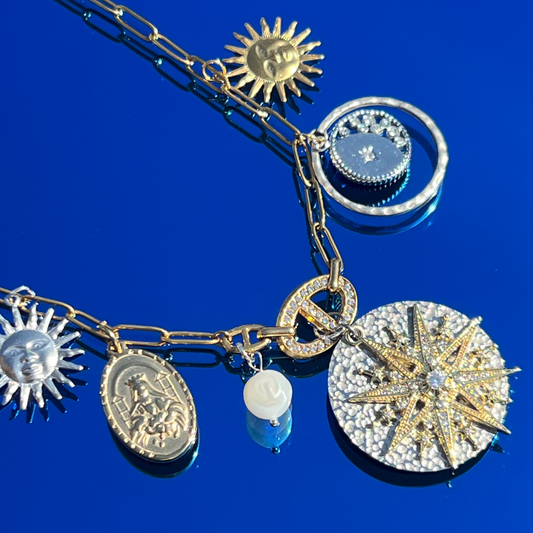 COLLIER ACIER INOXYDABLE RIE STUDIO PENDENTIF CHARM CHARMS PENDENTIFS EXTRAVAGANT